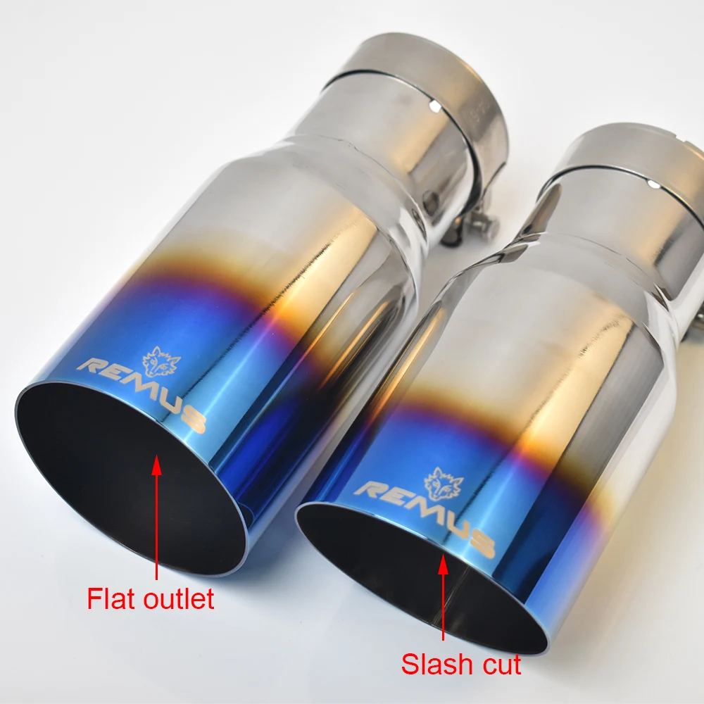 Stainless Steel Universal Exhaust System End pipe Car Exhaust Pipe Straight Muffler Tip 1 PC
