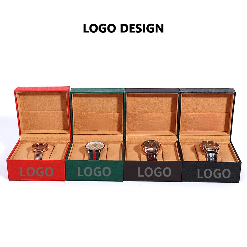 Pu Flip Single Watch Case Packing Box Jewelry Storage Watch Organizer Boxes Large Volume