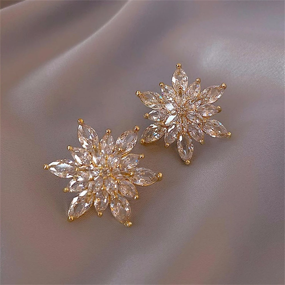 Rose Gold Snowflake Earrings – Designed by Stacey Jewelry, LLC