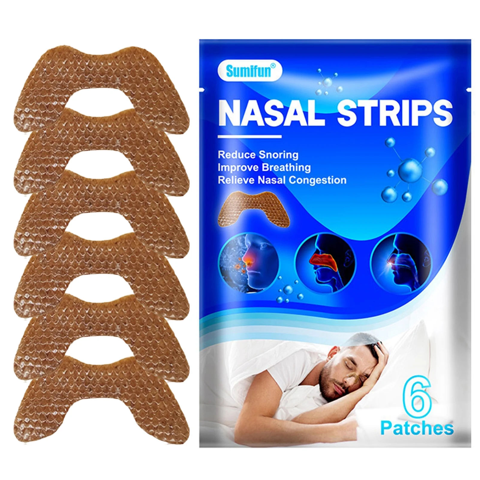 6PCS Anti snoring Better Breathe Nasal Strips Right Way Stop Snoring