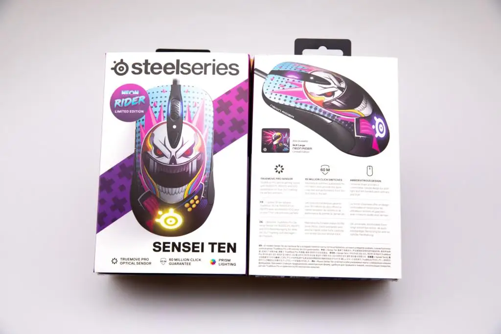 Steelseries Sensei Ten Gaming Mouse 18,000 CPI TrueMove Pro Optical Sensor 8 Buttons Mechanical Switches RGB Light Mice