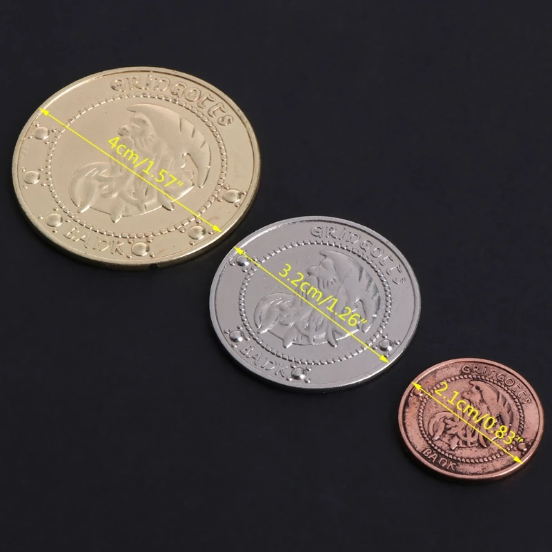 Commemorative Coins Hogwart Gringotts Bank 3pcs/set