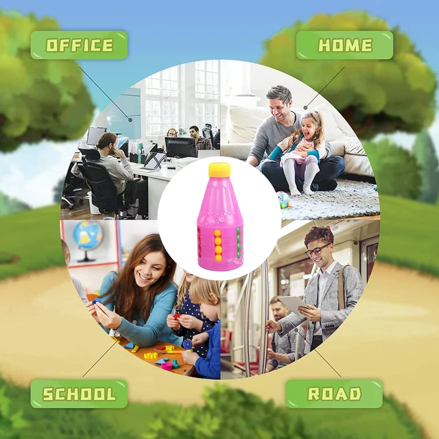 Rotating Magic Bean Puzzle Toys Bottle Shaped Spinner Magic Cube Toy Fingertip Reliever Toy For Adult Kids Stress Anxiety Relief 4