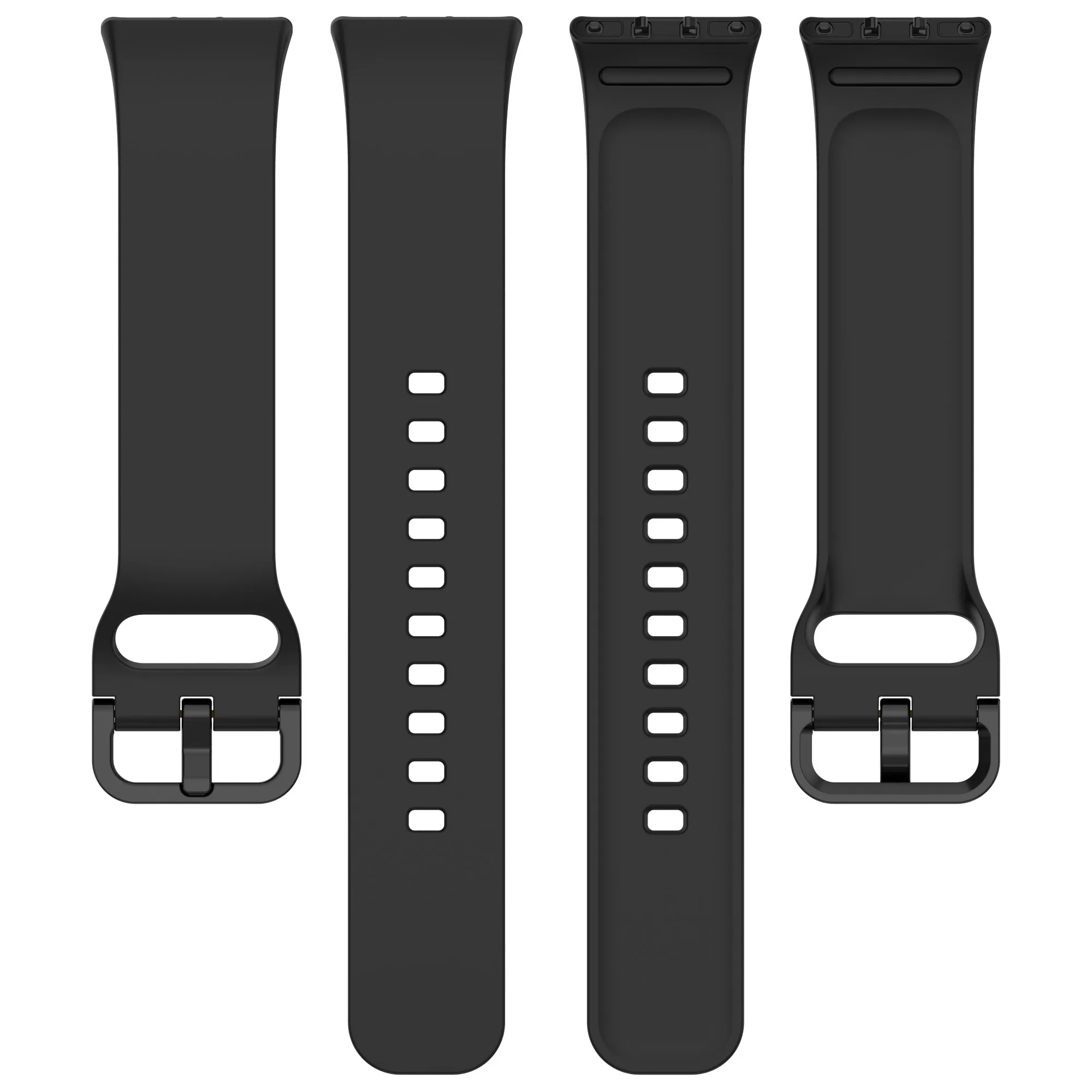 Durable Silicone Sport Watchband - Single Color Adjustable Wristband Accessory