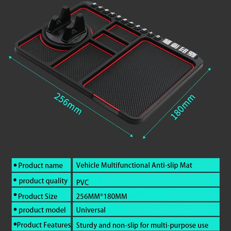 Car Interior Accessories Car Dashboard Anti-Slip Mat Auto Phone Cushion PVC For Mobile Phone Bracket Navigation Storage Cushion