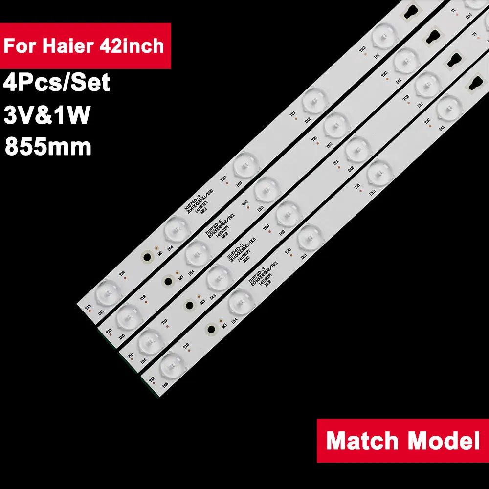 4PCS Backlight TV Strip LED For Haier 42 inch 15 LED LT-42C571 LT-42C550 LE42E6900 TF-LED42S39T2S LE42K50 LE42A31 LS42AL88U52F 1set 4pcs 12leds 6v 825mm for 42 inch lcd tv dh42d12 zc14f 01 303dh420033 ledzd42a backlight strip