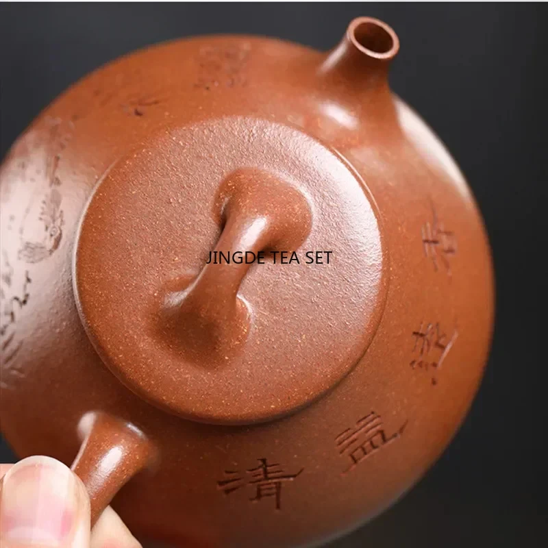 170ml Yixing Yixing Purple Clay Teapot Mineral Red Mud Handmade Stone Spoon Beauty and Health Teapot China