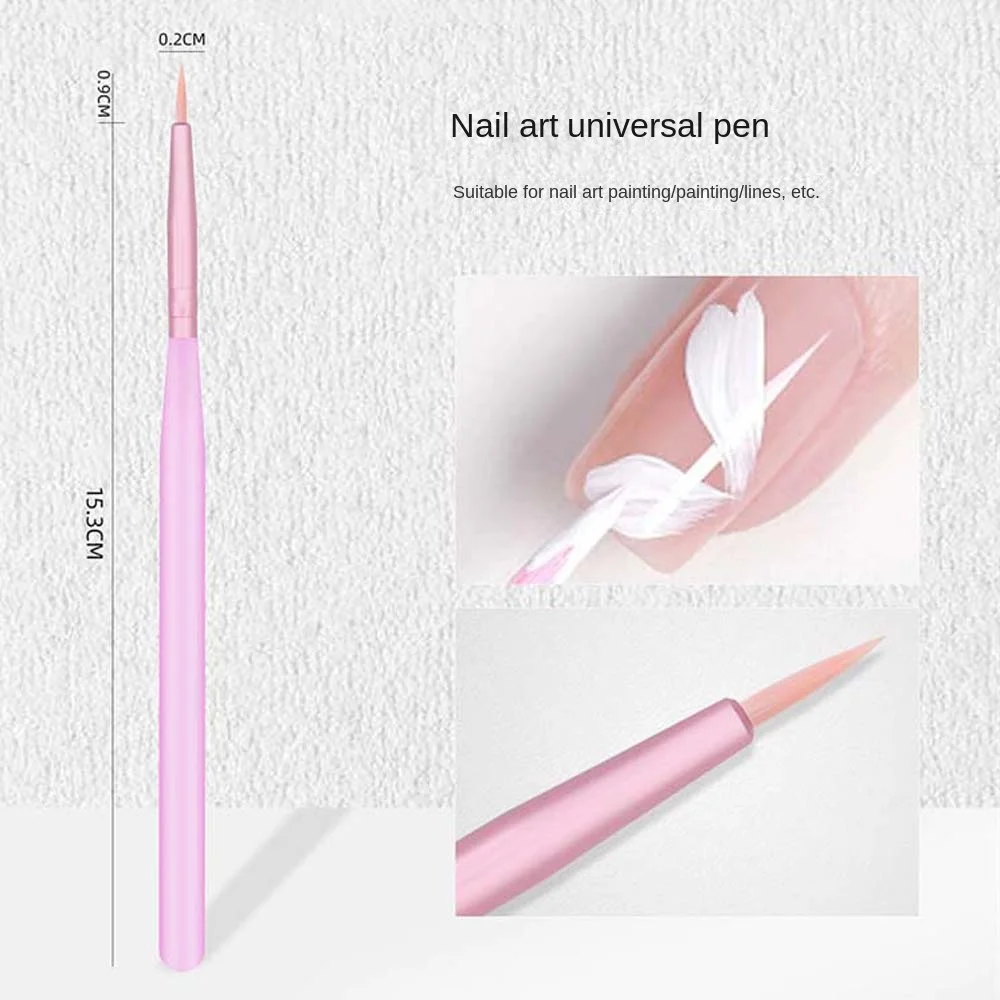 5Pcs/set French Nail Art Liner Brushes Hand Painted UV Gel Colours Paints Builder Drawing Pen DIY Manicure Design Accessories 4