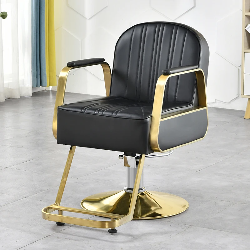 

Luxury Golden Barber Chairs Rotating Portable Pedicure Hairdressing Armchair Beauty Salon Silla Estetica Barber Equipment MQ50BC