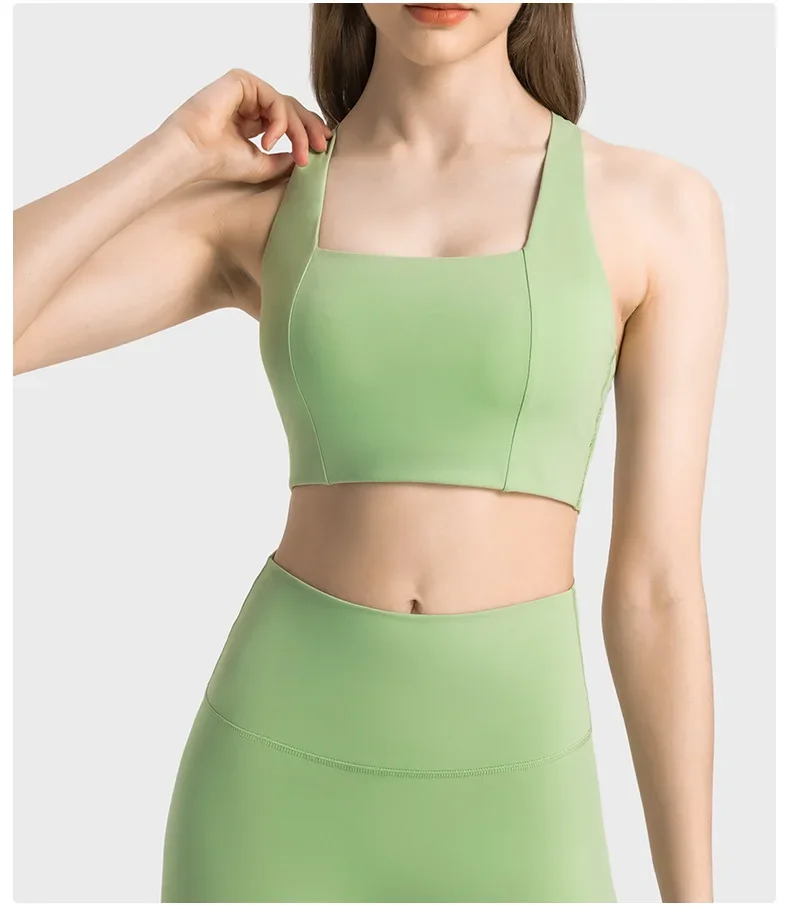 Solid Color Women Sports Bras Gathered Without Steel Ring Running Vest Fitness Front Zipper Sexy Shockproof Underwear