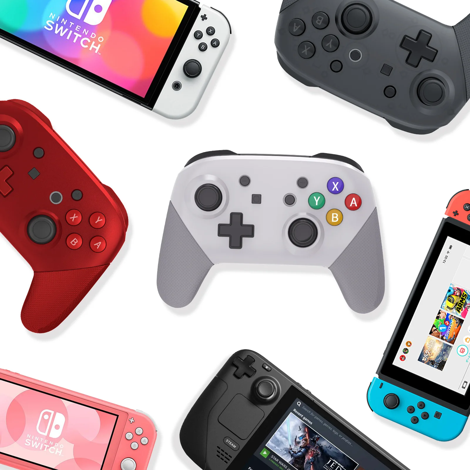 NEW JYS-NS237 NFC Gamepad For Switch OLED Wireless Controller For Switch Pro Game Controller With Turbo Programmable Function