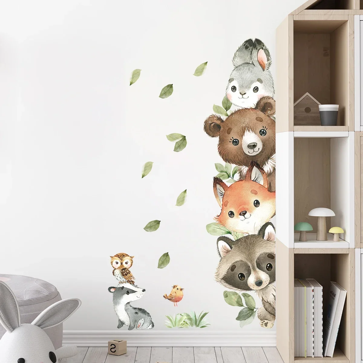 Cute Cartoon Animal Wall Stickers for Kids Rooms