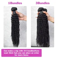 Extensions de Cheveux Humains Brésiliens Naturels Bouclés Kinky de 30, 32, 34 Pouces – Lots de Cheveux et Tissages 100% Humains de Qualité Supérieure 3