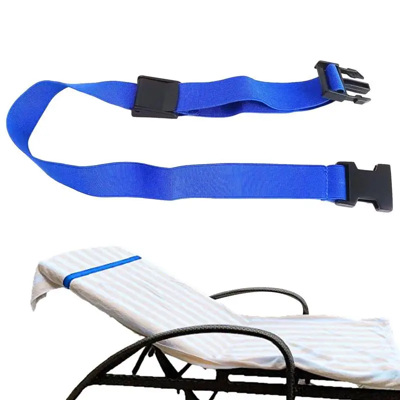 4 Fasce Elastiche Porta Asciugamano Per Spiaggia E Piscina - Antivento E Regolabili, 80x3,8 Cm, Colori Blu, Rosso, Verde