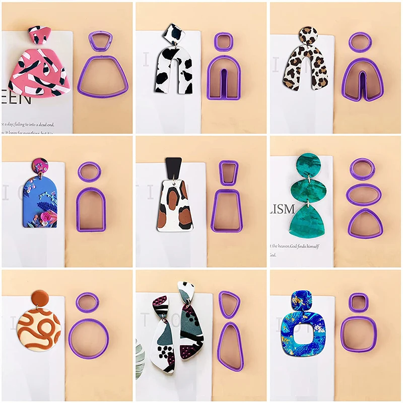 Polymer Clay Cutters Earring Making Supplies Crafts Jewelry Cutting Tools 18PCS/set polymer clay tools,clay sculpting tools,clay craft tool