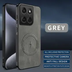 High - End Plain Leather Magnetic Case - Air Pro Edition - Motorola X70 Air Pro (GRAY)