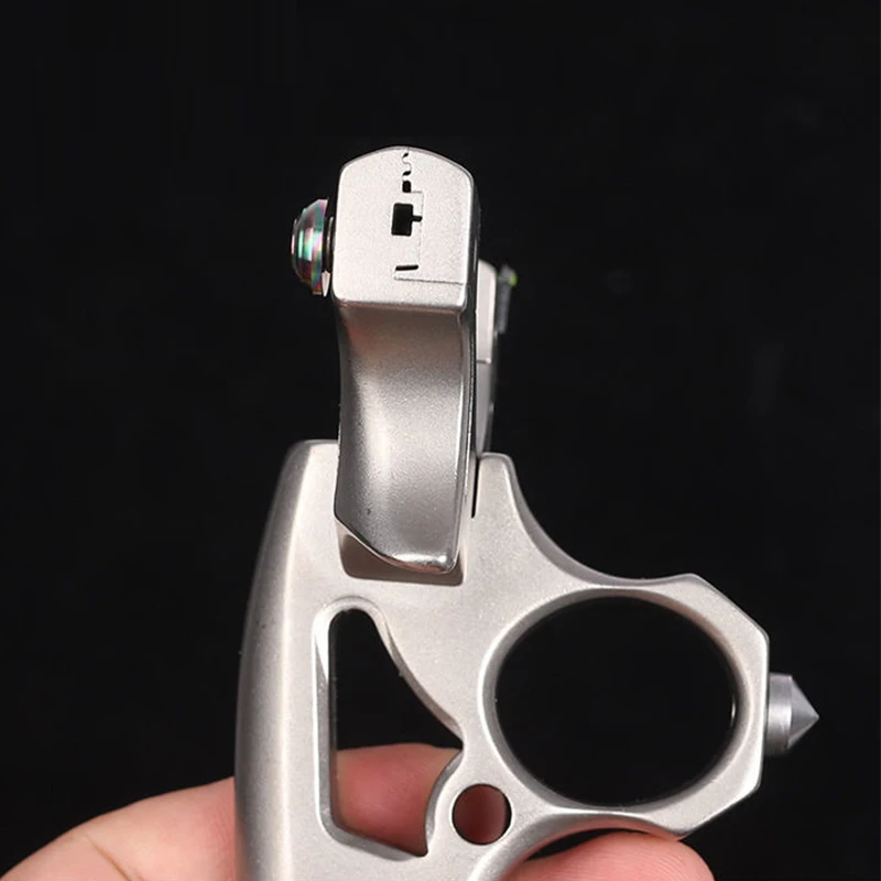 304 Stainless Steel Ring Slingshot Venomous Sting Fast Pressing Clip Flat Rubber Band Slingsshot Outdoor Hunting and Shooting 4