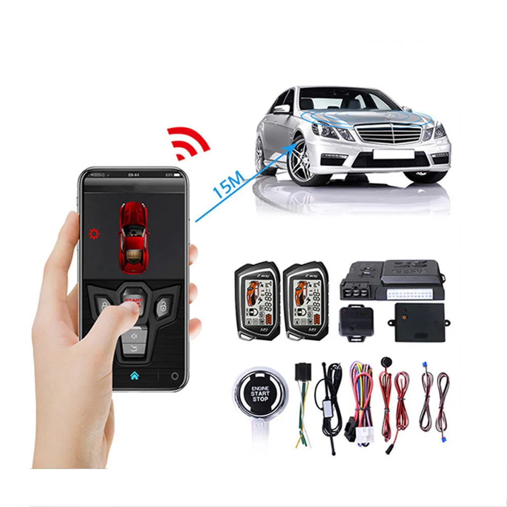 Car Remote Starter System Pke Keyless Entry Bt Remote Engine Starter