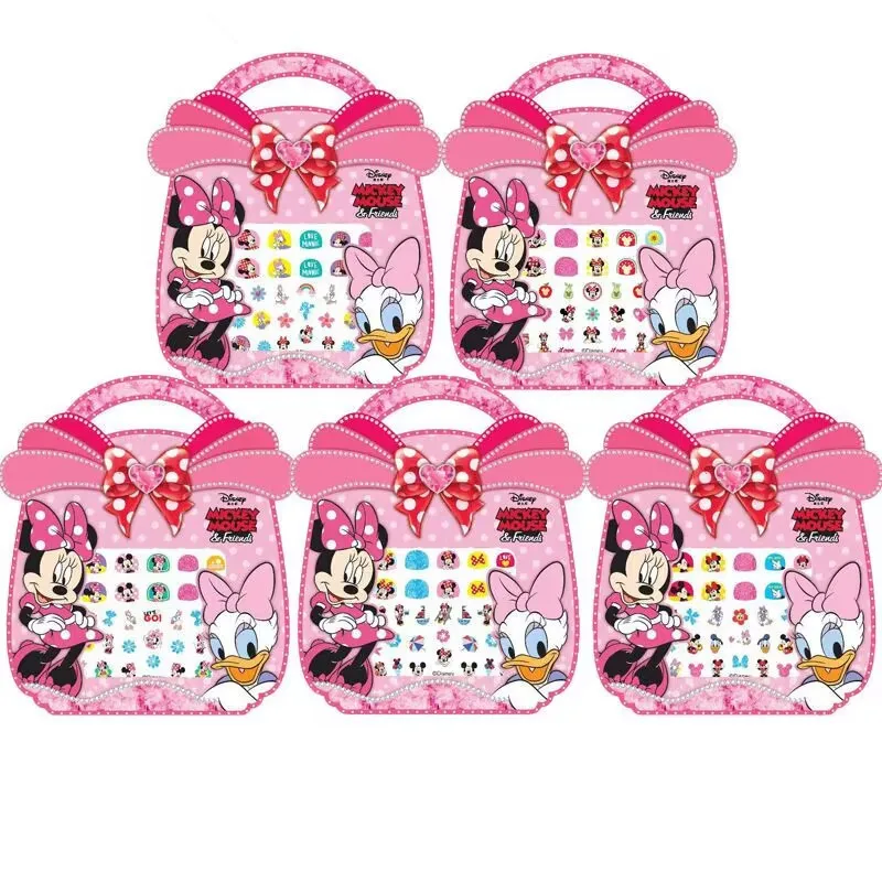 Lot 5 Sets Autocollants Minnie Mouse & Daisy Sac à Main Rose