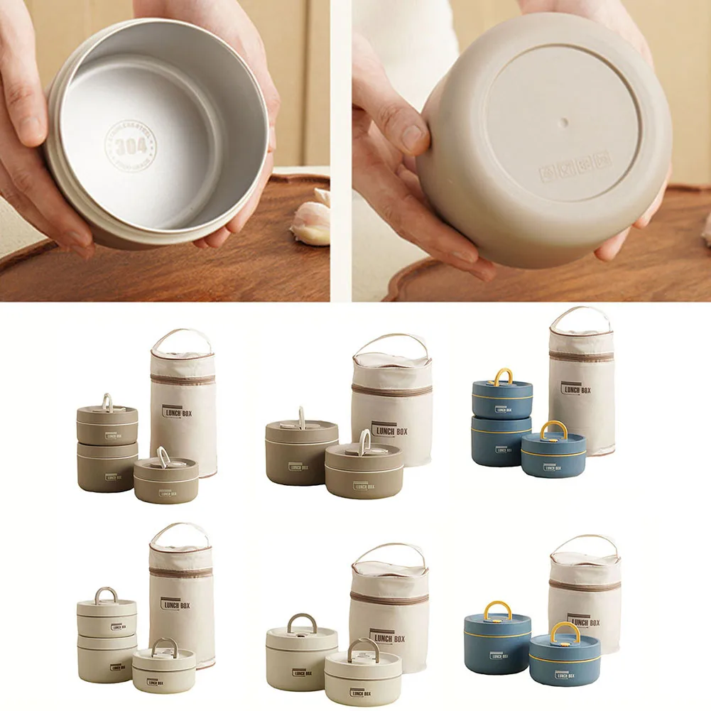 

Stainless Steel Lunch Box Multi-Layer Insulation Lunch Box Free Thermal Food Container Bento Box Leak Proof Dinner Pail Kitchen