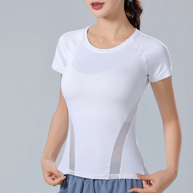 conformidad grupo Inconveniencia Camiseta deportiva de compresión para mujer, Top de Yoga y gimnasio, Tops  de entrenamiento para mujer, ropa de Pilates, ropa de entrenamiento de Zumba,  2023 - AliExpress