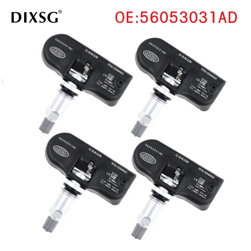 4pcs Tire Pressure Monitoring Sensor TPMS 56053031AD for Chrysler Dodge High Level Of Accuracy Car Accessories New