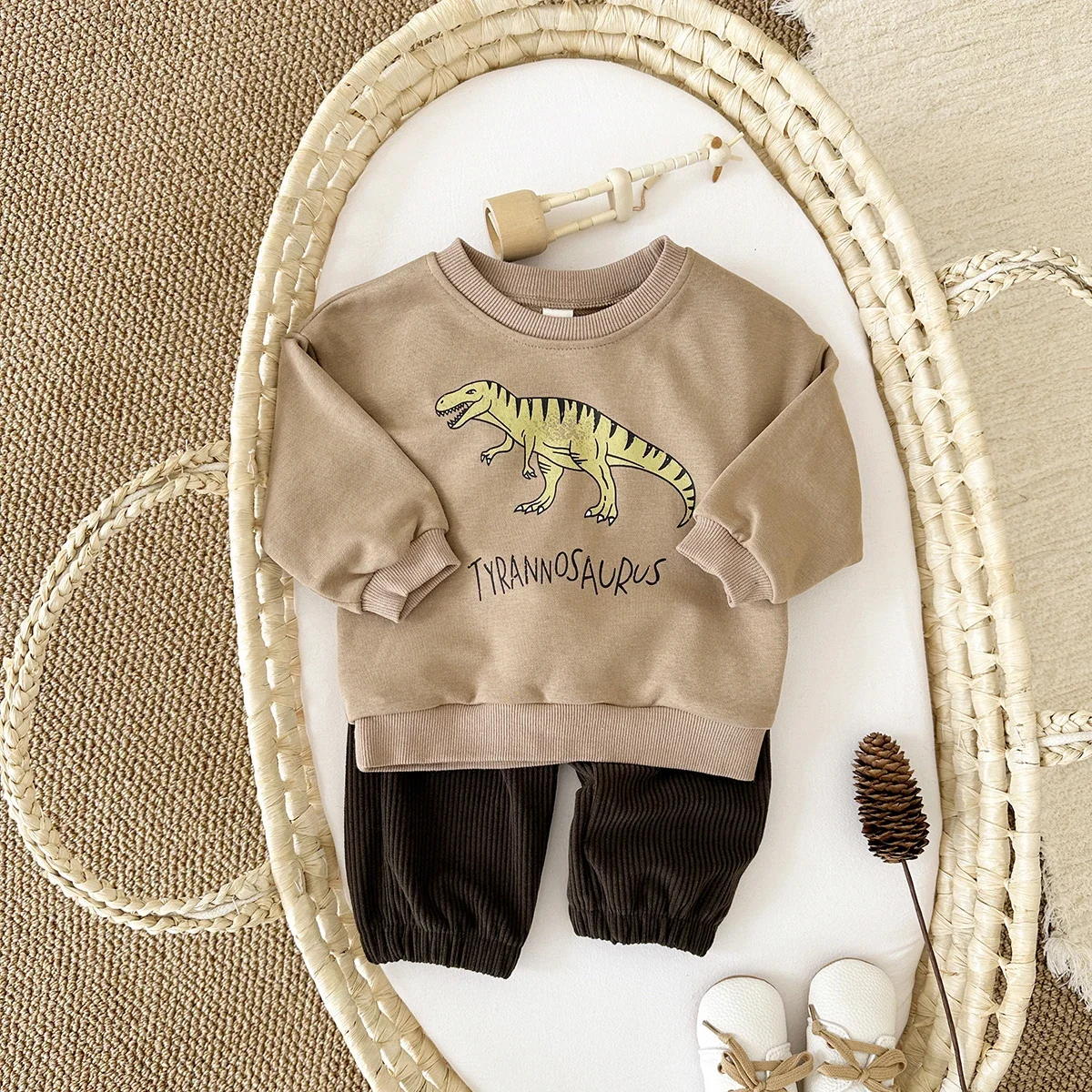Baby Boy Outfits Baby Outfits 2Pcs Newborn Baby Boys Clothes Set Dinosaur Prints Sweater Top Pants Children's Clothing Infant Outfit Cotton Suit Spring Autumn