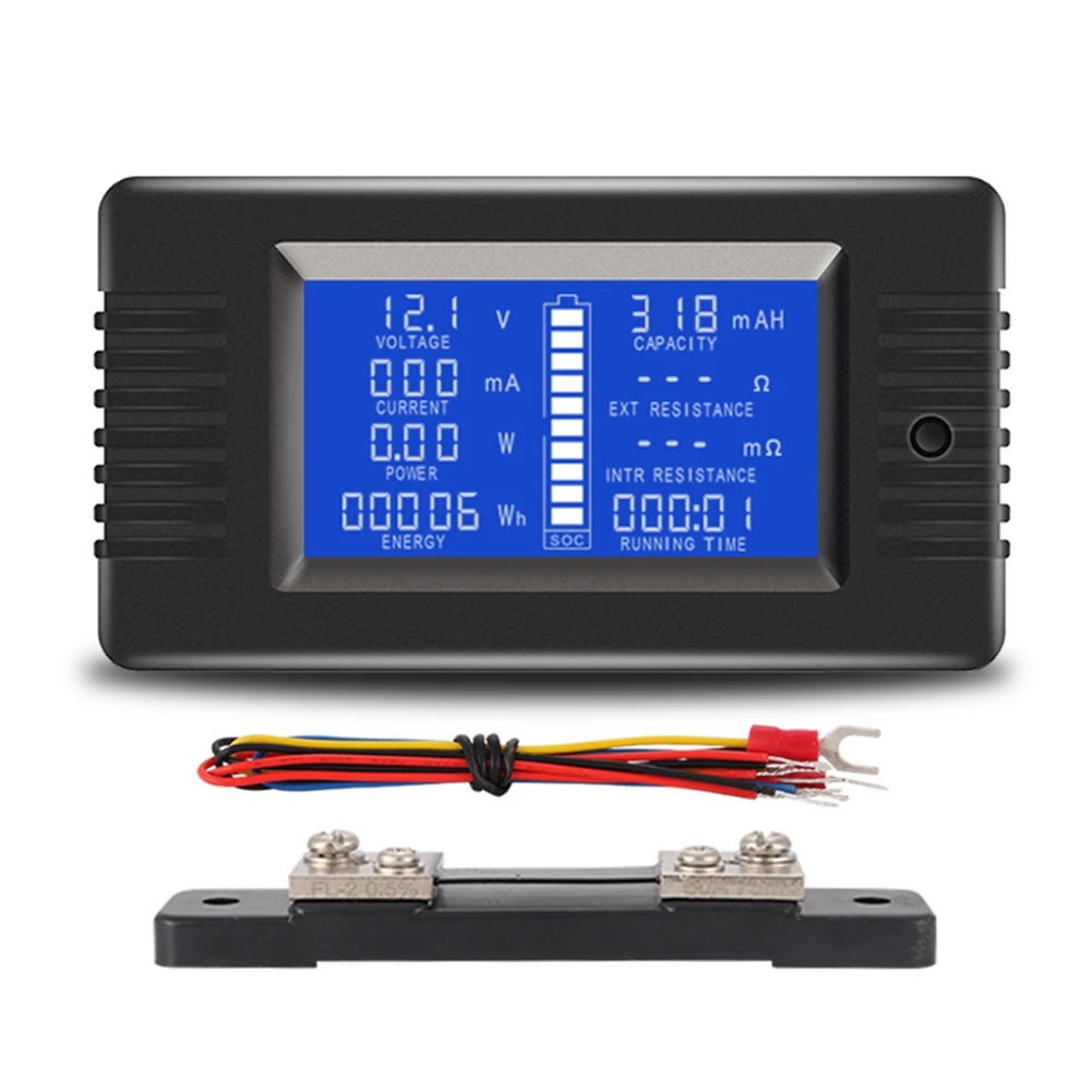 Pzem015 Digital Dc 0-200V Corrente Di Tensione Con 50A Shunt Tester Batteria Per Auto Misuratore Di Tensione Monitor 12V 24V 48V