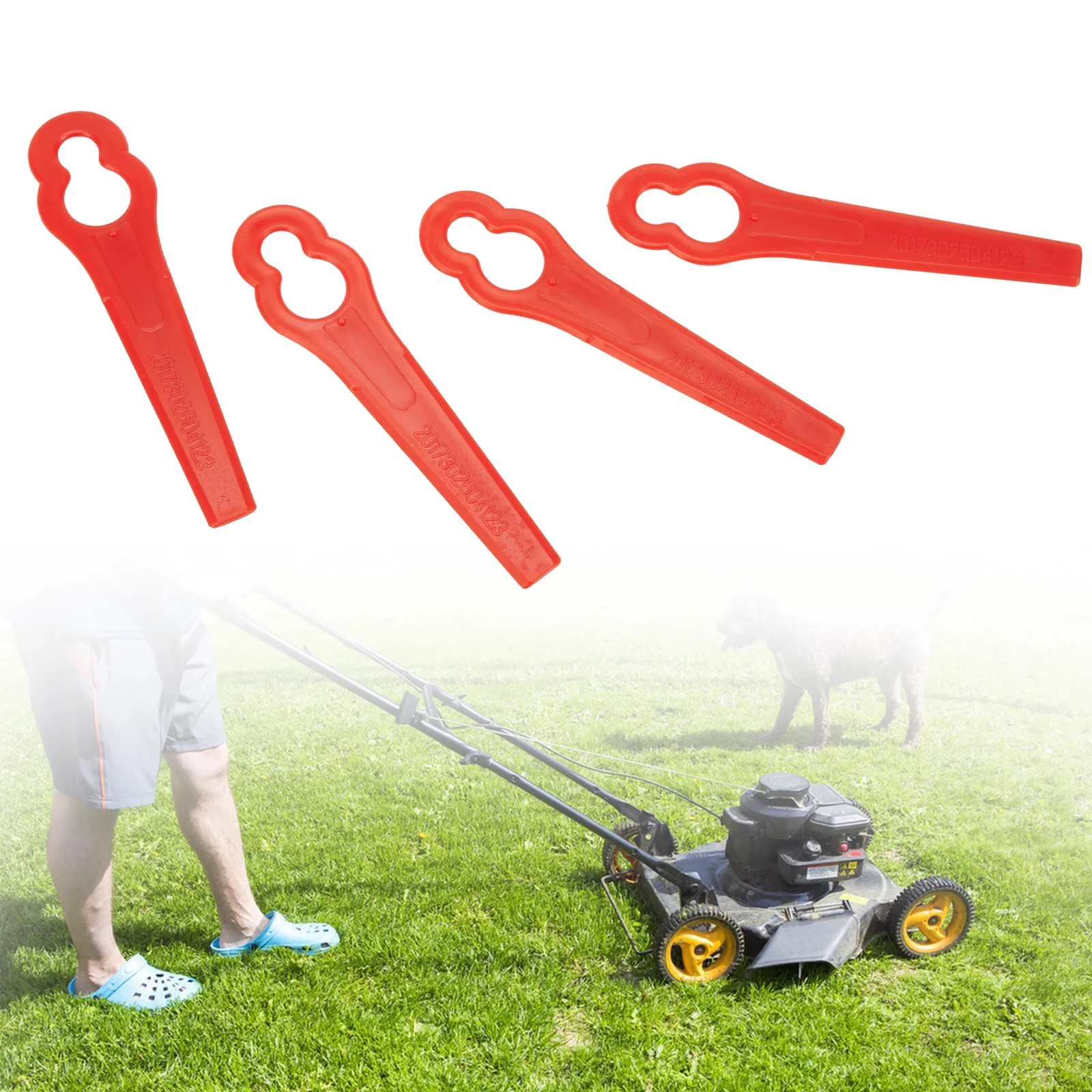 20 Pezzi Per Lame Di Ricambio Per Tagliaerba Einhell 83Mm Lama Per Tosaerba In Plastica Rossa Per Tagliaerba Cordless Ge-Ct 18