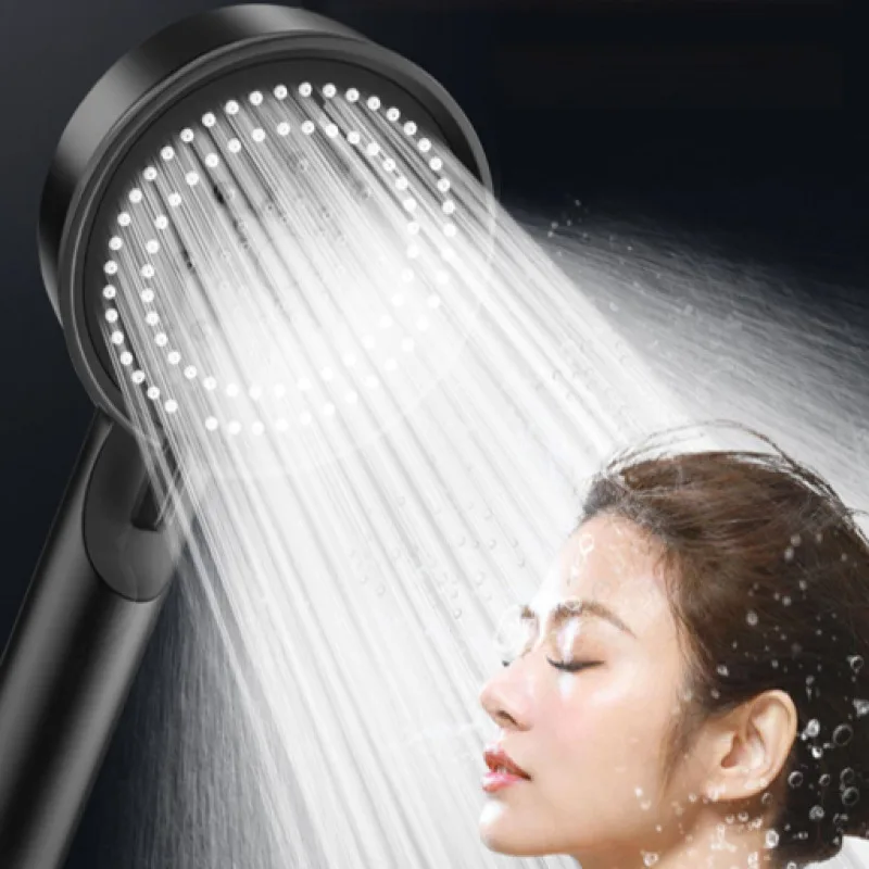 Multifunctional Black Warrior Frosted HandsFree Shower Booster with Five Adjustable Shower Heads