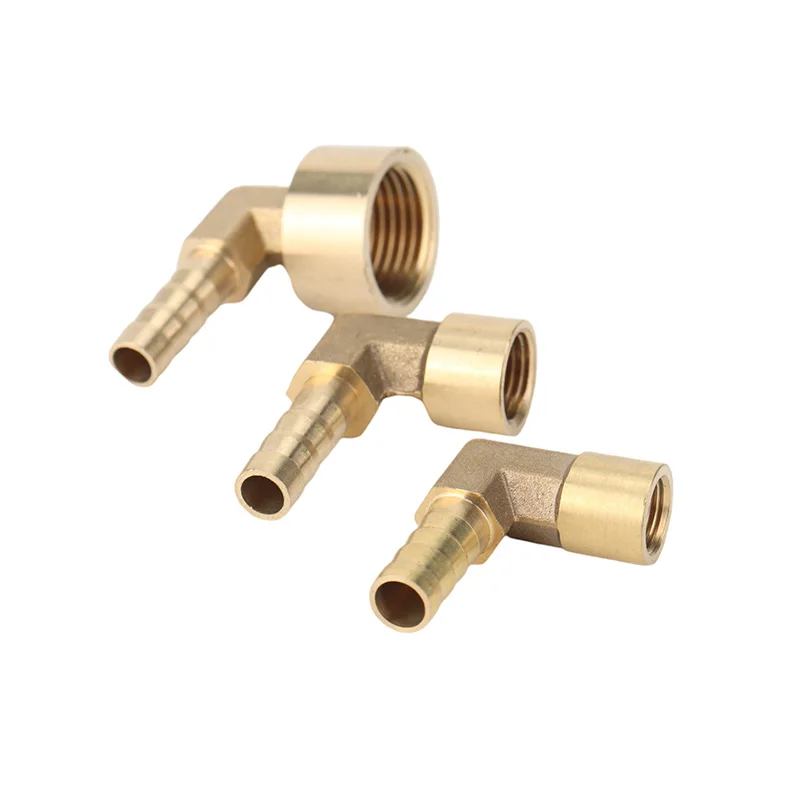 Hose pipe fitting pipe fitting water pipe fitting 8~16mm hose barb x 1/2" female thread 90Degree elbow brass barbed fitting coupler connector adapter fuel gas water copper