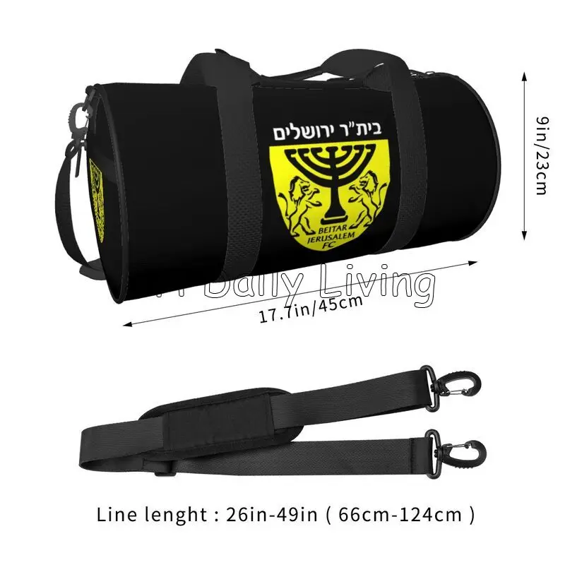 Beitar Jerusalem FC Print Travel Duffel Bag Weekender Overnight Bags Portable Waterproof Luggage Tote Bag for Yoga Gym Sports