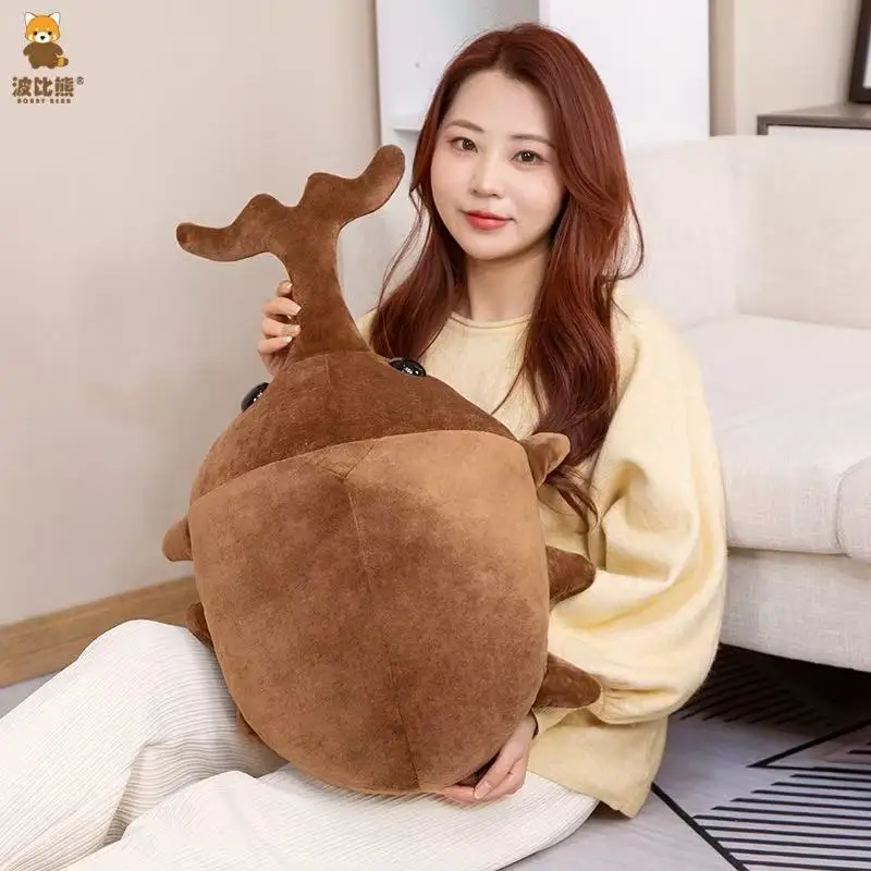 Hot 1pc 50cm Creative Simulation Insect Plush Toys Stuffed Cartoon Dolls Kawaii Beetle Pillow Kids Boys Birthday Gifts