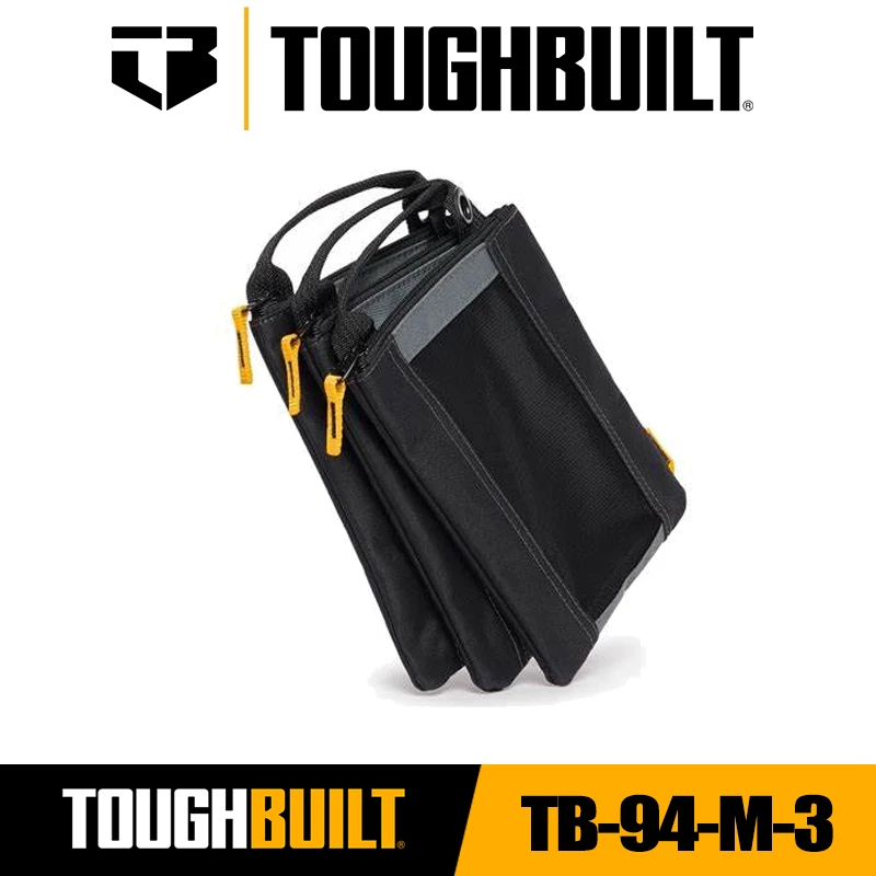 Tool Bag TOUGHBUILT TB-94-M-3 3 Pack Fastener Bags Storage Tool Bags Nail Power Tool Accessories Toughbuilt Bag