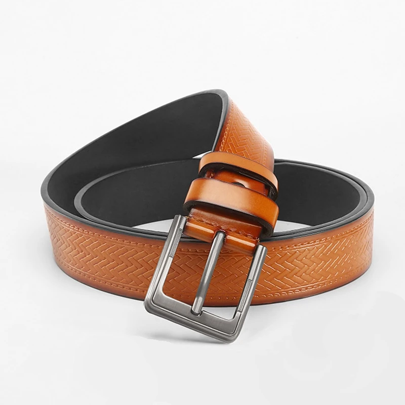 VOOTHOST Men Alloy Buckle Fashion Versatile Jeans Belt Casual Business Simple Style Black Brown Coffee Leather Waist Belt VA068_viptrois.com