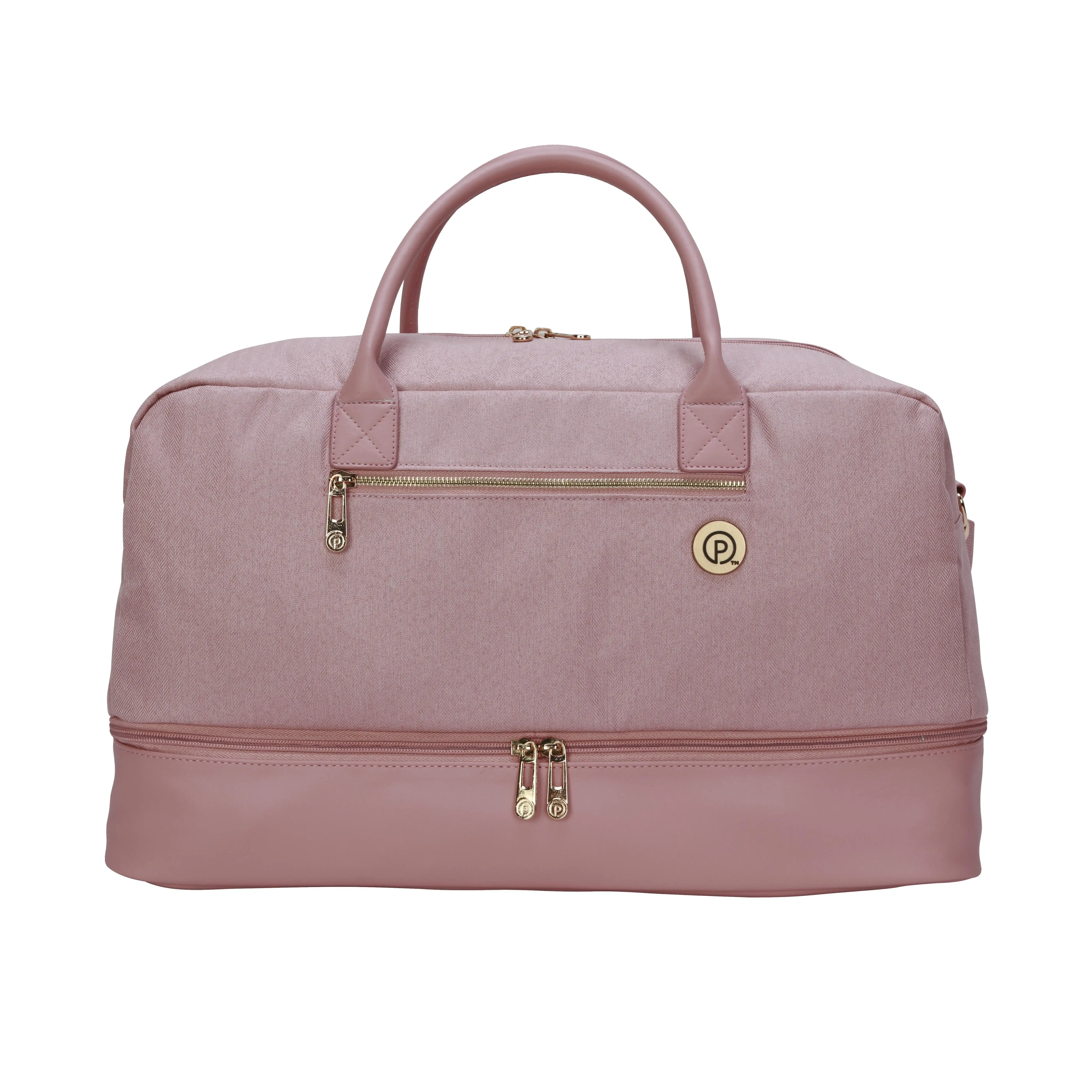 

Protege 21" Drop-Bottom Polyester Weekender Duffel Bag - Pearl Blush