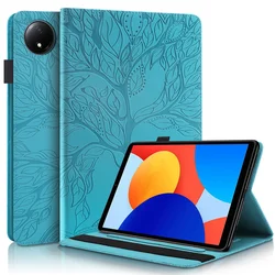 Premium Embossed Tree PU Leather Flip Cover for Redmi Pad SE 8.7 4G (Blue)