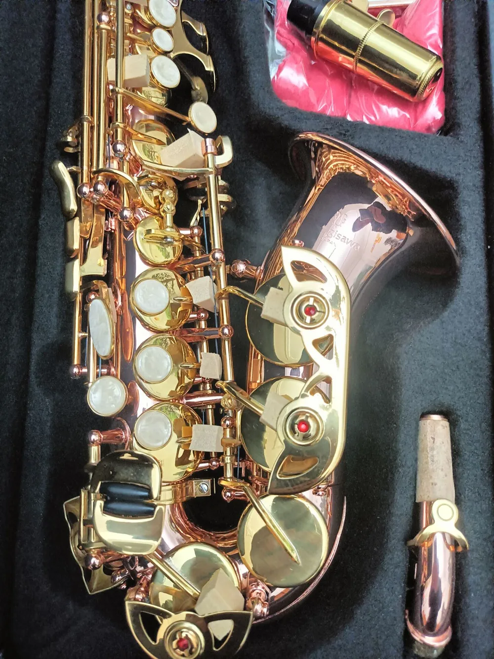 Curved Soprano Saxophone Musical Instrument Phosphor-plated Copper Sax Included Case Professional