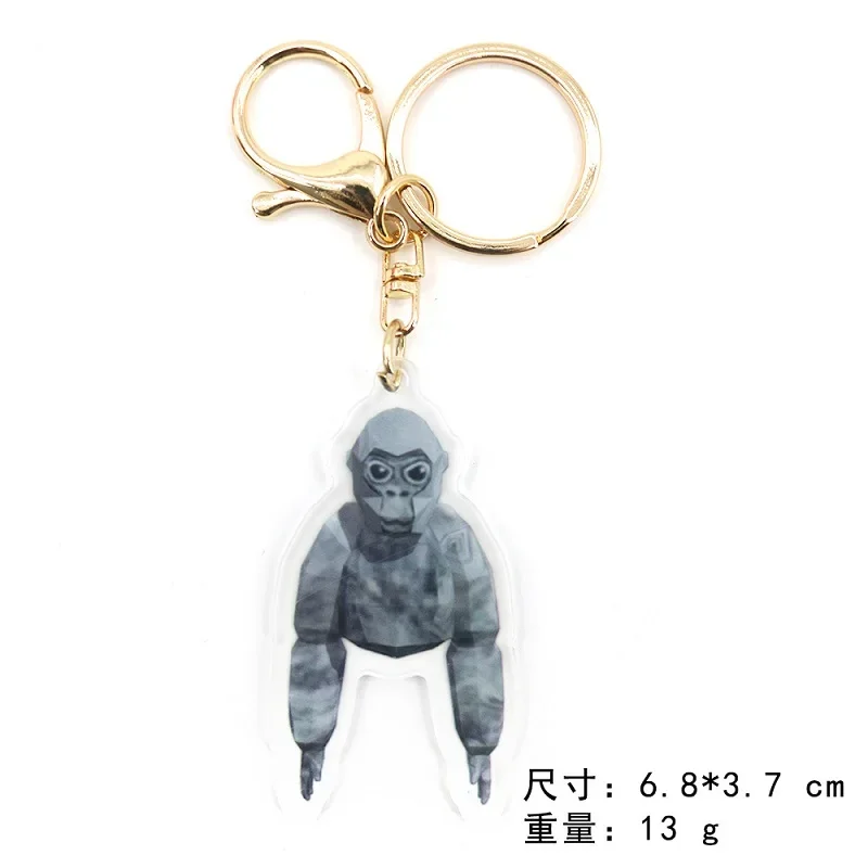 Cute Gorilla Tag Monkey Keychain Funny Boxing Rock Playful