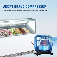 Réfrigérateur Commercial blanc de qualité supérieure, commodité de Restaurant, 148l, vitrine d'exposition de crème glacée, congélateur 4