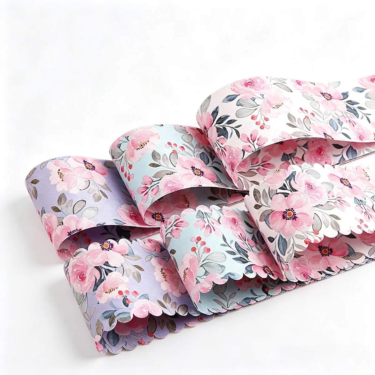 1야드 양면 인쇄 웨빙, DIY 수제 리본 헤어 액세서리 재료, 4cm 리본, 꽃무늬 선물 포장 리본