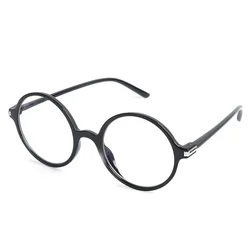Ultra - Light Round Optics Glasses with Blue Light Protection (A bright black)