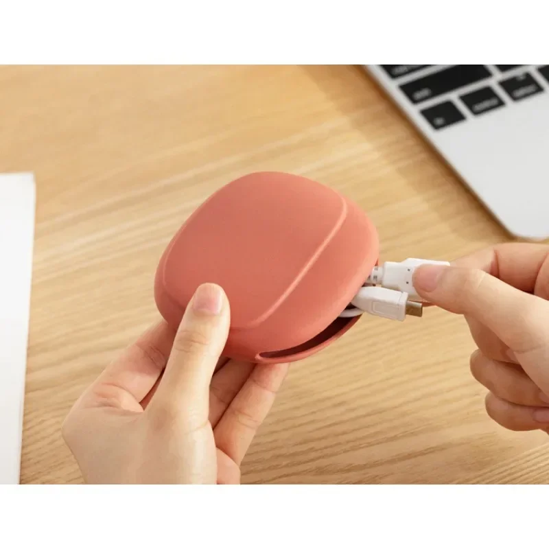 1PC Outdoor Sports Portable Silicone Earphone Storage Bag Data Cable Charger Storage Box Eva Earphone Cable Bag