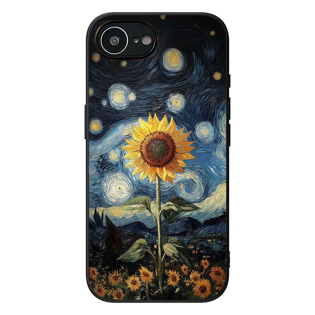 Starry Night Van Gogh Sky Art Design - Soft Phone Case Cover