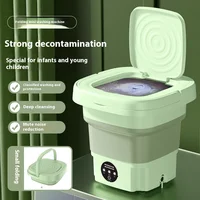 Petite Machine à laver pliable Portable 8l, avec sèche-linge rotatif, pour chaussettes, sous-vêtements, culottes, Mini Machine à laver domestique 3