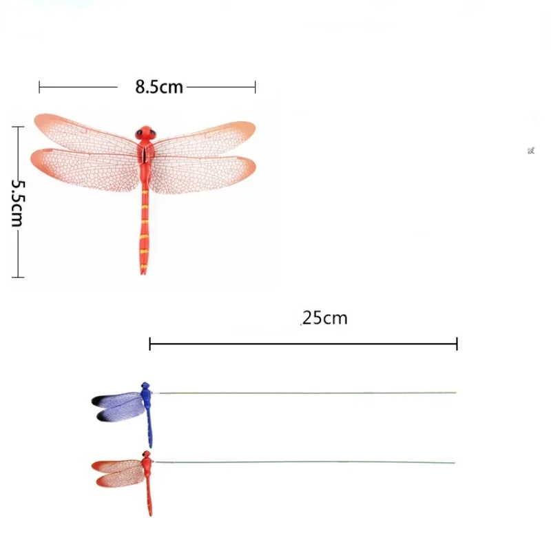 Dragonflies Insert Rod Potted Gardening Decoration Simulation Dragonfly Home Decoration Background Gardening 10Pcs Garden Art Decor Dragonfly Decoration