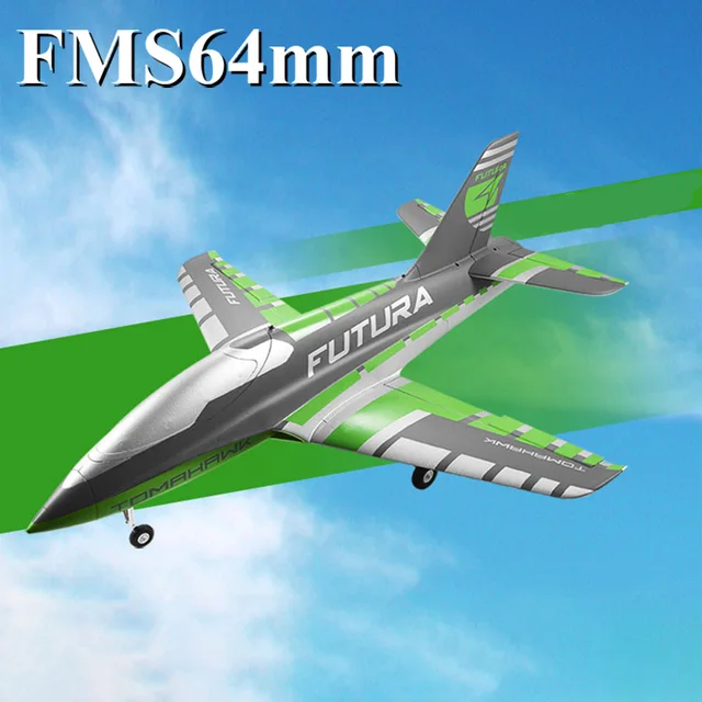 FMS64mm Rc Airplane Remote Control Futura Tomahawk With Flaps Sport Trainer Ducted Fan Edf Jet 3 Color Assembly Model Collect 1