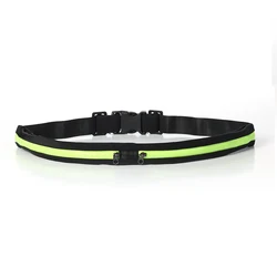 Waterproof Double Pocket Nylon Waist Pack (B style Green)