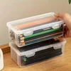 1Pc Large Clear Plastic Storage Boxes with Hinged Lids Perfect for Pens Pencils Crafts Ideal Back To School Office Organizer 3
