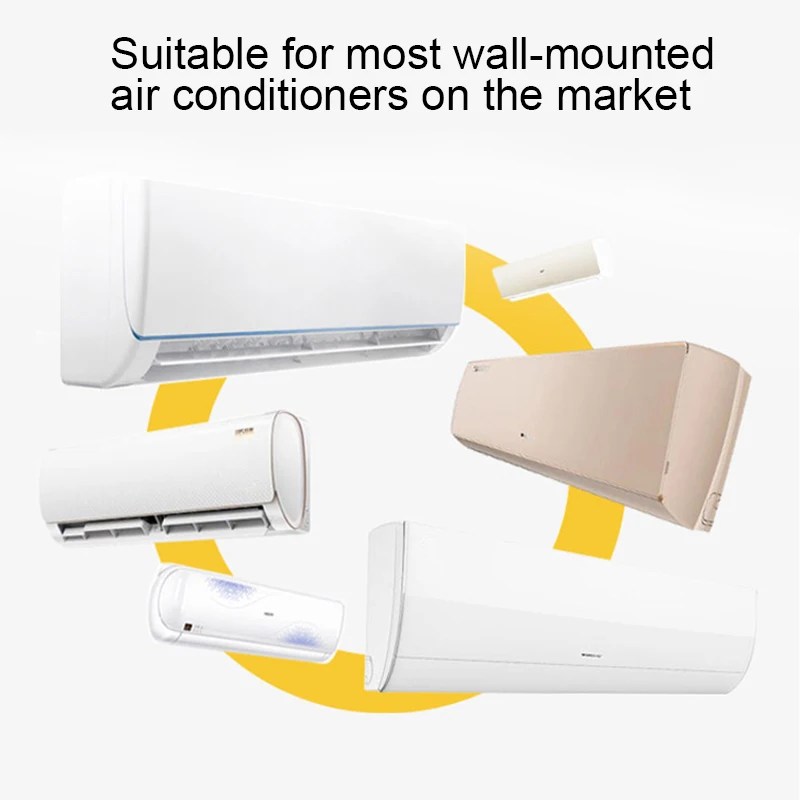 Hanging Air Conditioner Dust Cover Knitted Fabric Soft Sunscreen Dust Cover Protective 1Pc air conditioning cover